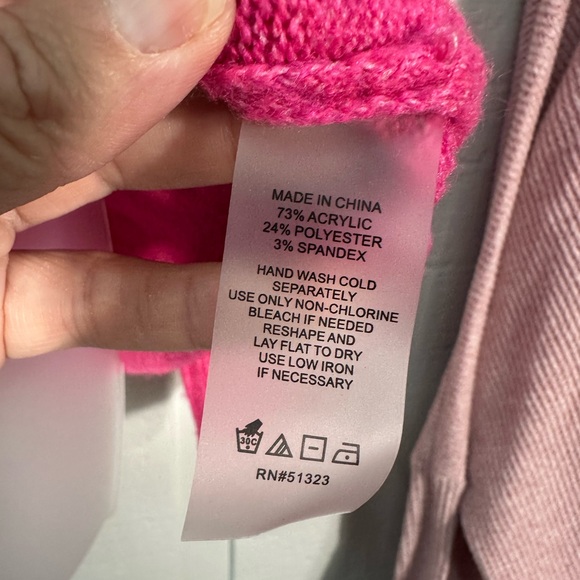 Vince Camuto Women’s Pink Crewneck Sweater Size Large EUC - Picture 5 of 8